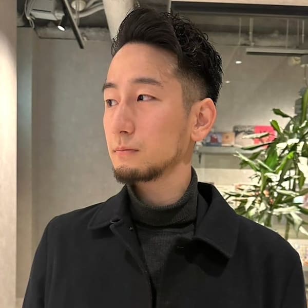 アップバング 刈り上げ ツーブロック 眉カット 30代40代