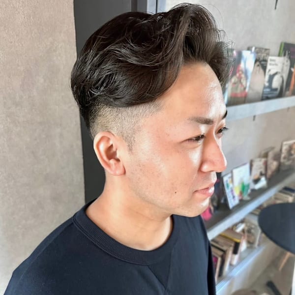 アップバング　ビジネス　刈り上げ　ツーブロック　30代40代