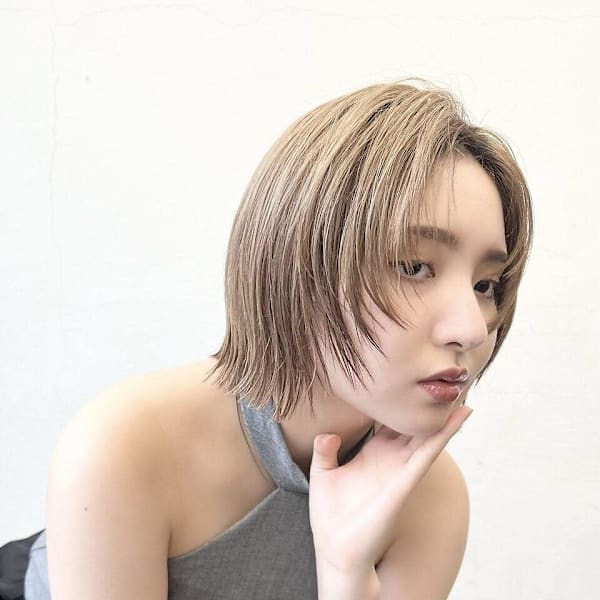#クールショート#前髪#イメチェン#ピンクベージュ#髪質改善|KOKO 本八幡