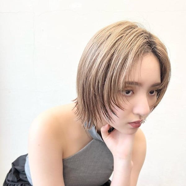 #クールショート#前髪#イメチェン#ピンクベージュ#髪質改善|KOKO 本八幡