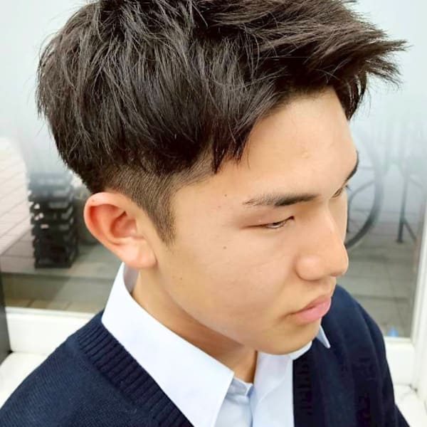 王道 アップバングメンズショート  似合わせカット