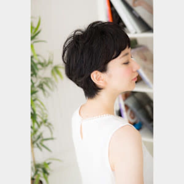 40代50代にも◎横顔美人な立体ひし形絶壁解消ショート☆