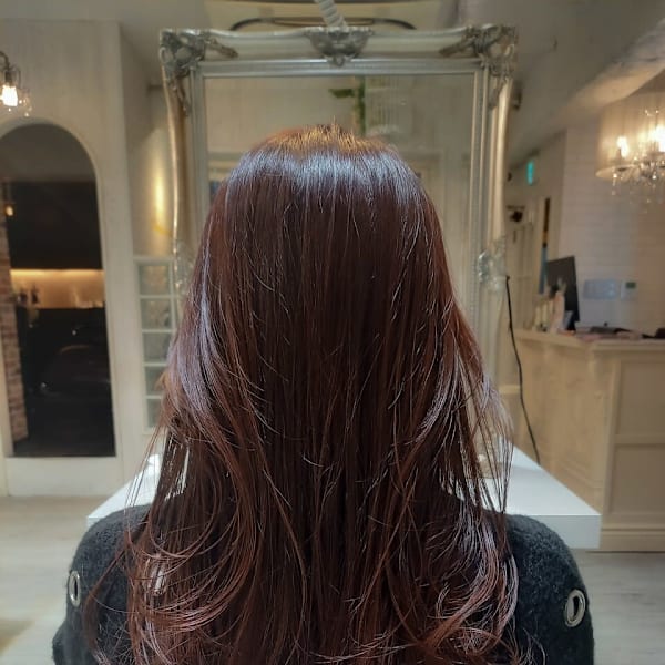 大人ローズカラーロングヘアー