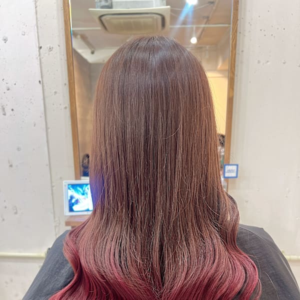 暖色カラーグラデーション北千住|agir hair 北千住【アジールヘア】北千住駅西口店