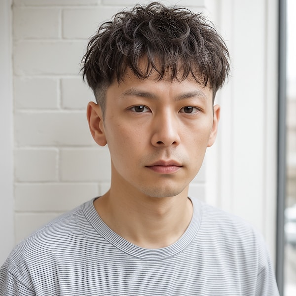 波巻きツイストスパイラル刈り上げマッシュp2ニュアンスパーマ