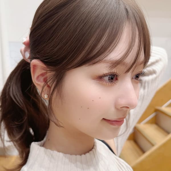 結べるレイヤーカットハッシュカット顔周りカット髪質改善表参道|Violet