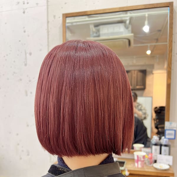 暖色ピンクカラー北千住|agir hair 北千住【アジールヘア】北千住駅西口店