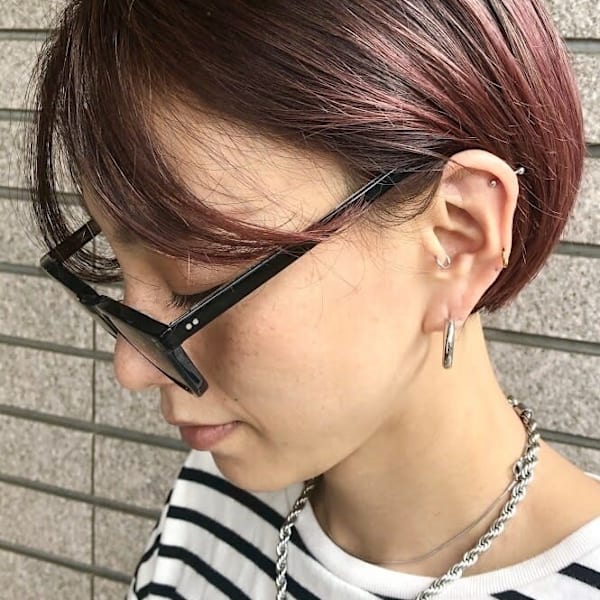 ピンクグラデーション×ボブ