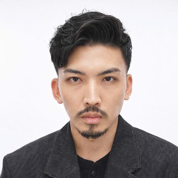 クラシックアップバングフェード