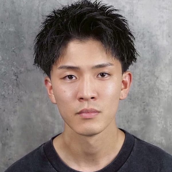 王道アップバングショート