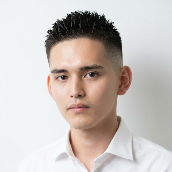 王道アップバングフェード
