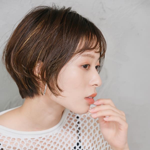 大人ショートボブ髪型30代40代50代前髪あり前髪無し