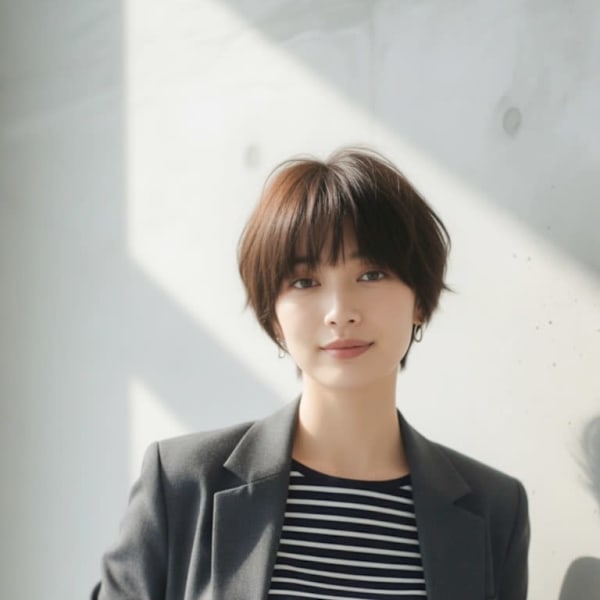 【横顔美人のメリハリヘア】耳かけで魅せる大人ショート|CO_T feel.a