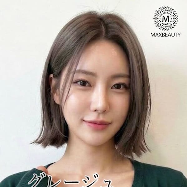 グレージュ切りっぱなし外ハネロブ☆銀座/東京駅|MAXBEAUTY GINZA