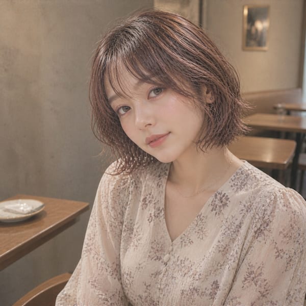 上品な立体感、光と影が織りなすウィービング特殊カラー×カット|ヘアレスキュークルアルガ