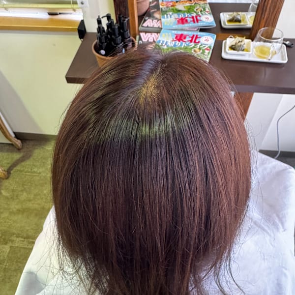 カラーと一緒でも!クロスパーマ