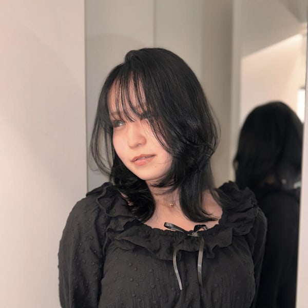 天神　大名　レイヤーカット　ハッシュカット|FIG Hair Design