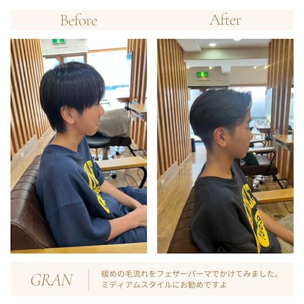 お客様髪質改善データ2055（フェザーパーマ）
