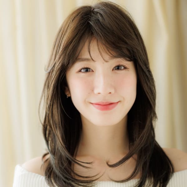 グレージュブラウン大人美人ハッシュレイヤーロング30代40代