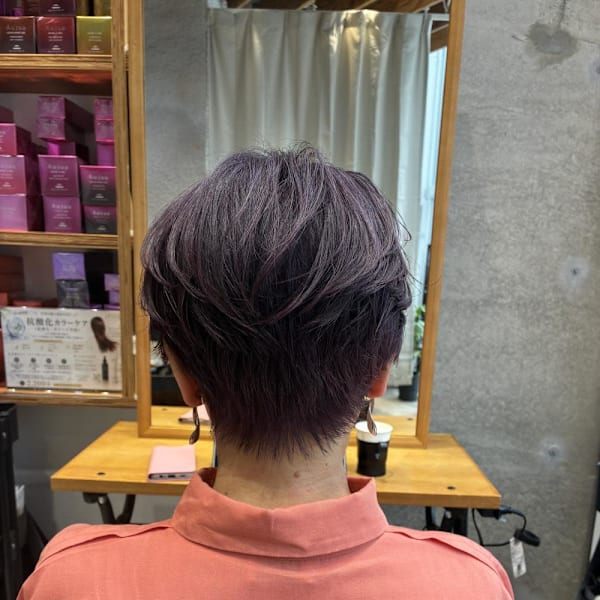 ◇大人40代50代60代ショートボブ丸みショート白髪ぼかし|altru 池袋2nd 髪質改善ショートボブ/白髪ぼかしハイライト＆白髪染め