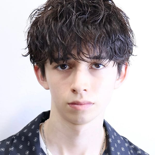 シャドウパーマ メンズヘア スパイラル 波巻き メンズパーマ