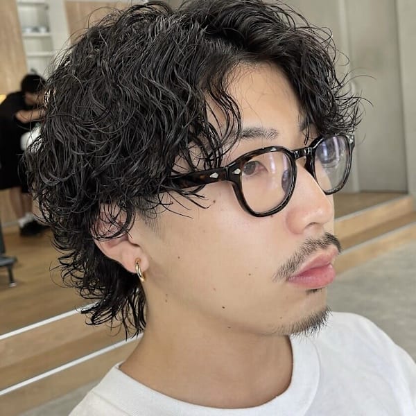 波巻きパーマツイストスパイラルパーマメンズ
