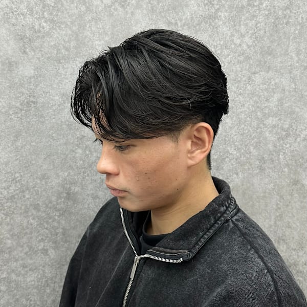 ニュアンスフェザーパーマ緩め波巻きツイストスパイラルシャドウ