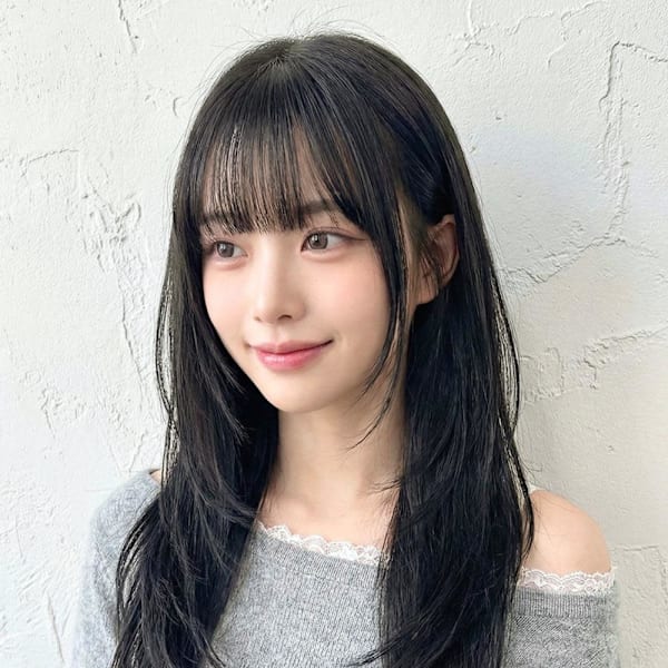 艶感♪黒髪レイヤーロング