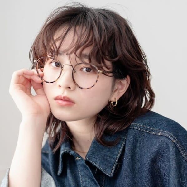 ニュアンスパーマ 似合わせパーマ ミディアムレイヤー 20代