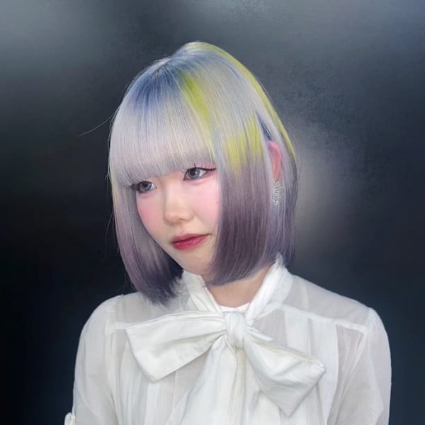 セクションカラー デザインカラー ケアブリーチカラー ウルフ