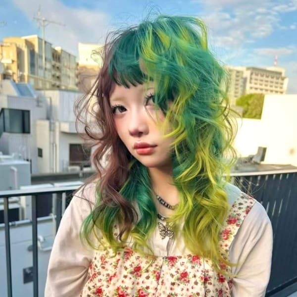 セクションカラー　 デザインカラー　ケアブリーチカラー　
