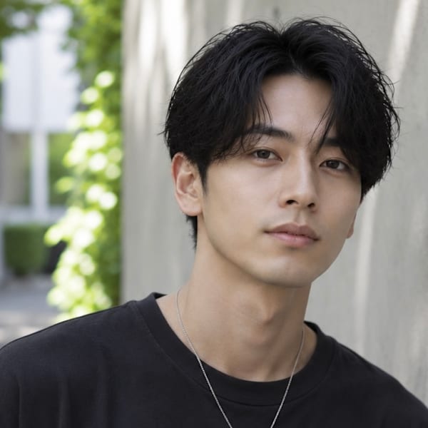センターパート 韓国風ニュアンスパーマ2