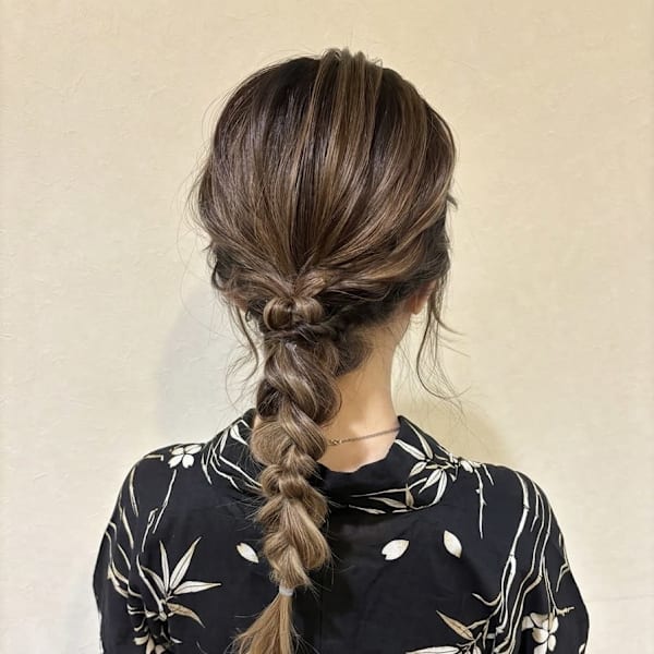 浴衣着付(10種ヘアアレンジサービス)プランのヘアセット5