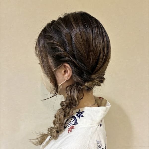 浴衣着付(10種ヘアアレンジサービス)プランのヘアアレンジ5