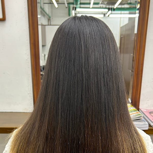 縮毛矯正ロング　ビフォーアフター