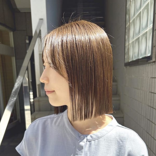 ボブ×切りっぱなしボブ×ミニボブ×顔周り×横浜×石川町|FACE。石川町