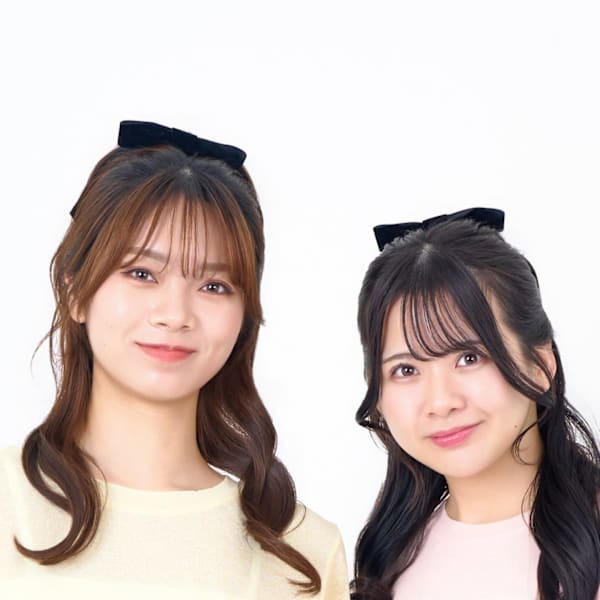 高めハーフアップ（双子ヘアセット）