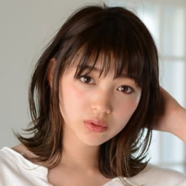 外ハネグレージュセミディ|EARTH coiffure beaute 諏訪店