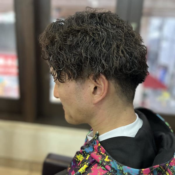 波巻きパーマ