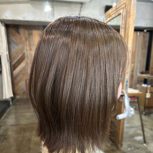 ペールアッシュベージュ×ボブ|enne  hair&organic