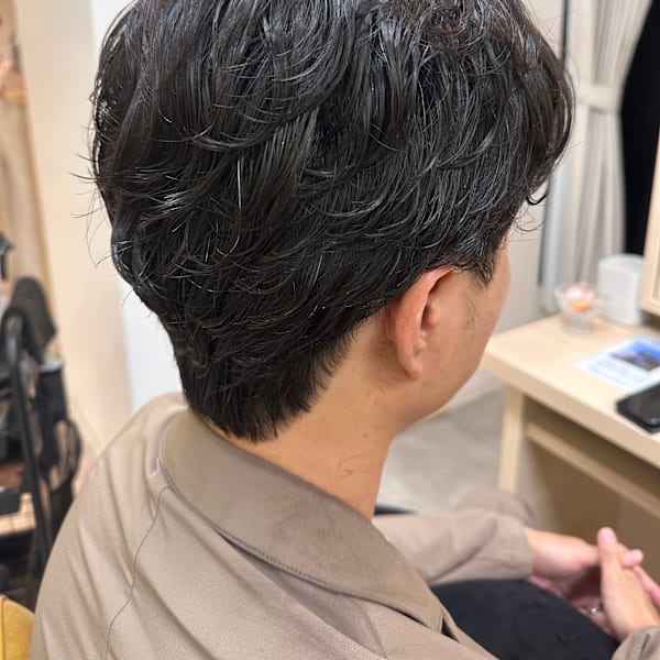メンズ無造作パーマ