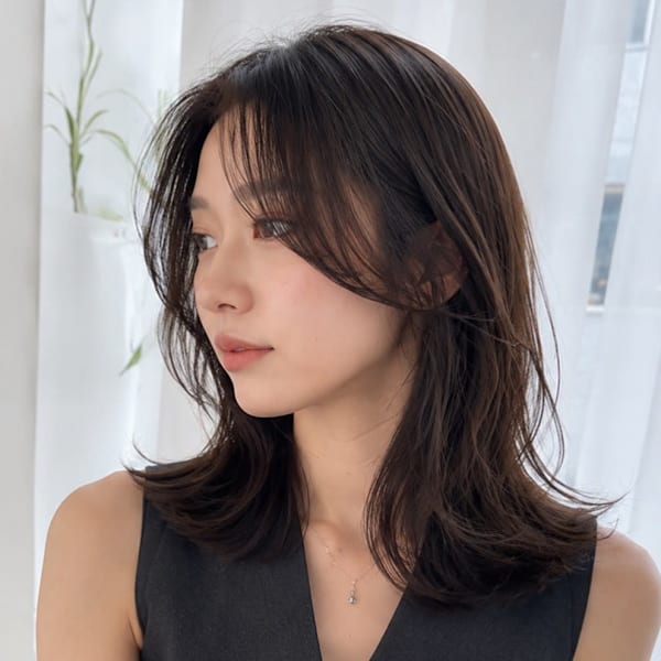 【MICHI 富田店　古作蓮】 ミディアム グレージュ 美髪