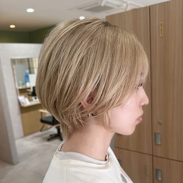 ショート/ショートボブ/ハイトーン/20代/30代