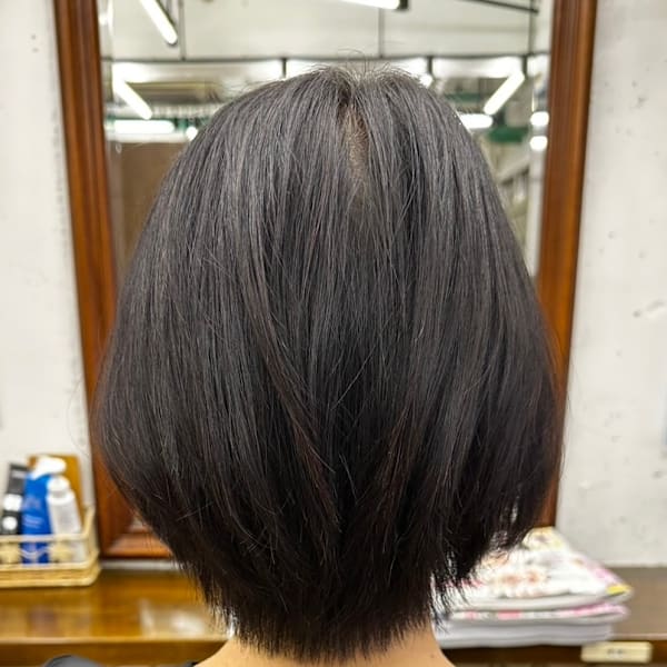 縮毛矯正ビフォーアフターグラジュレーション