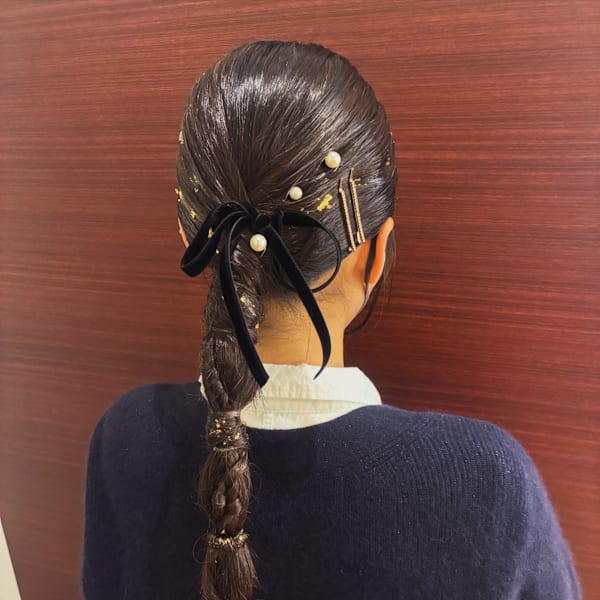 ストレートヘアアレンジ