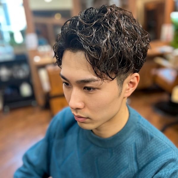 ツーブロニュアンスウェーブ
