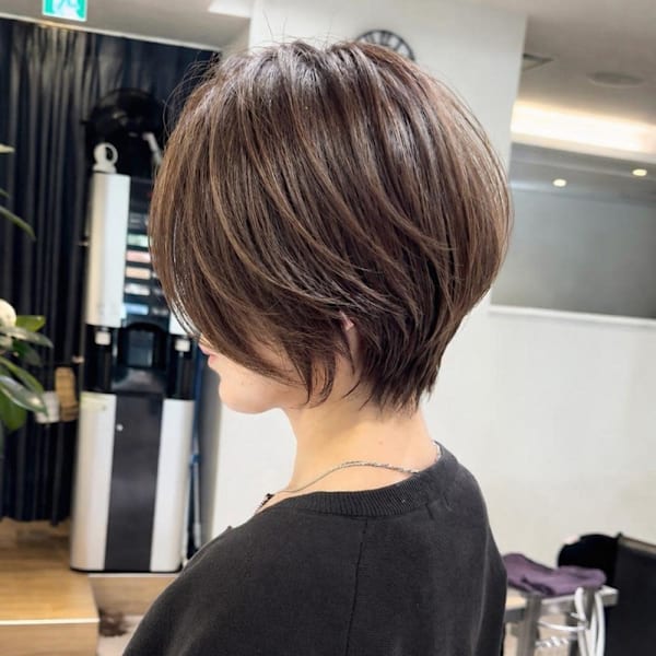 40代50代60代絶壁補正ショート白髪ぼかし銀座丸みくびれ井