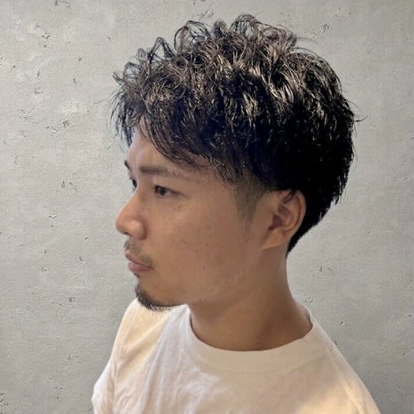 メンズソフトツイスト　メンズツイストピンパーマ