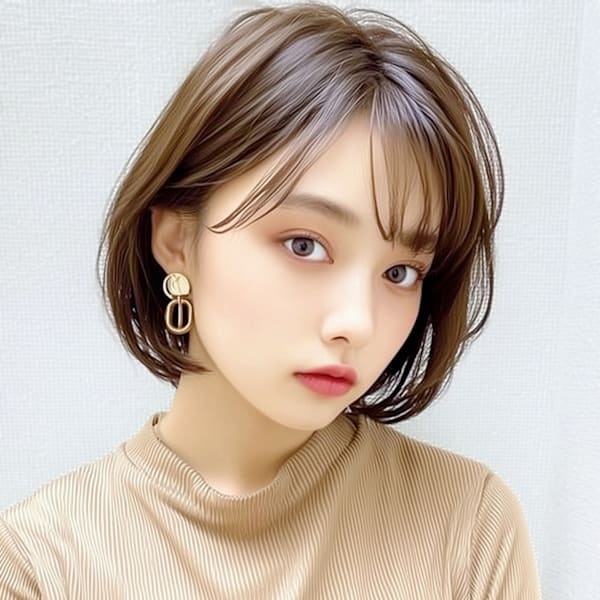 上品ミニボブ・ナチュラル質感