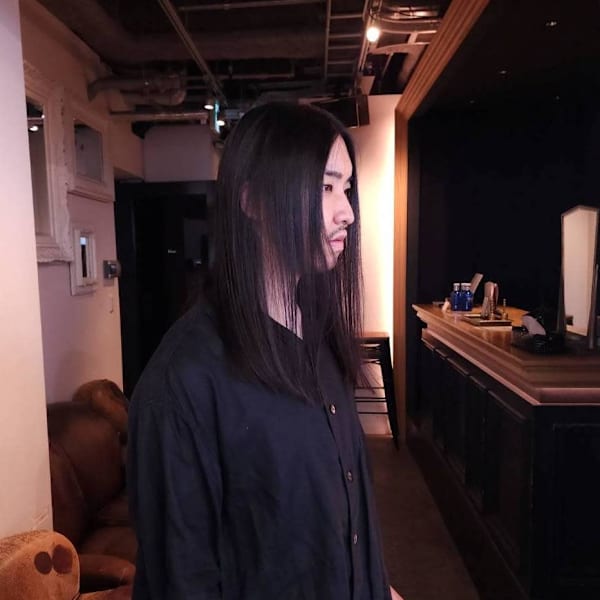 メンズのロングヘアー